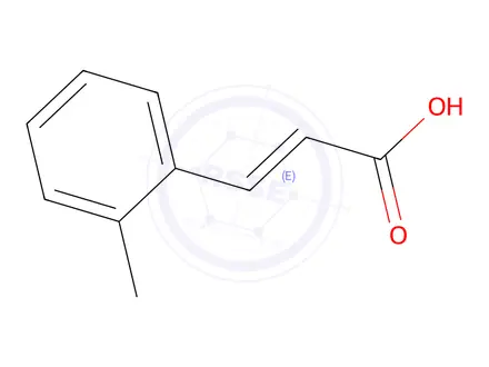 Chemical structure of 2-methylcinnamic acid, predominantly trans