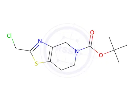 Chemical structure of tert-butyl 2-(chloromethyl)-6,7-dihydro-4H-thiazolo[4,5-c]pyridine-5-carboxylate