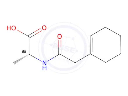 Chemical structure of (2r)-2-[2-(cyclohex-1-en-1-yl)acetamido]propanoic acid