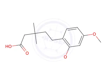 Chemical structure of 5-(2,4-Dimethoxyphenyl)-3,3-dimethylpentanoic Acid