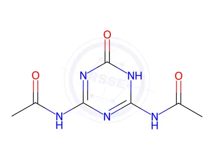Chemical structure of N,N'-(6-Oxo-1,6-dihydro-1,3,5-triazine-2,4-diyl)diacetamide