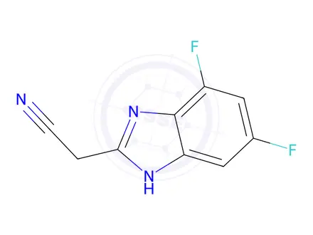 Chemical structure of 2-(Cyanomethyl)-5,7-difluorobenzimidazole