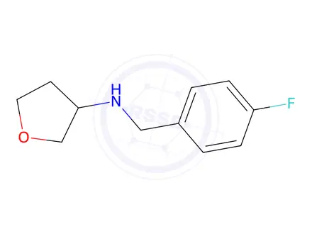 Chemical structure of n-[(4-fluorophenyl)methyl]oxolan-3-amine