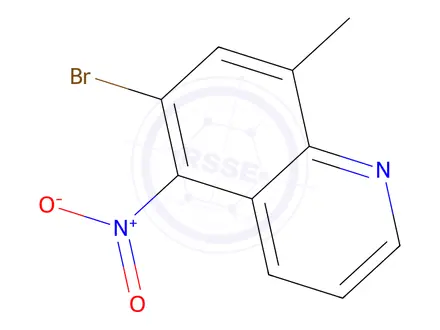 Chemical structure of 6-Bromo-8-methyl-5-nitroquinoline