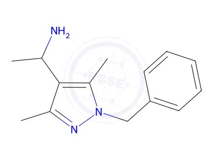 Chemical structure of 1-(1-Benzyl-3,5-dimethyl-1h-pyrazol-4-yl)ethan-1-amine