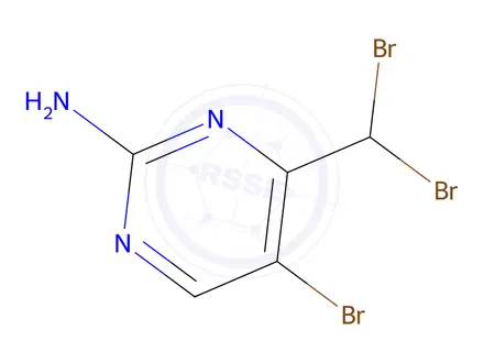 Chemical structure of 5-Bromo-4-(dibromomethyl)pyrimidin-2-amine