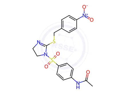 Chemical structure of N-(4-((2-((4-Nitrobenzyl)thio)-4,5-dihydro-1H-imidazol-1-yl)sulfonyl)phenyl)acetamide