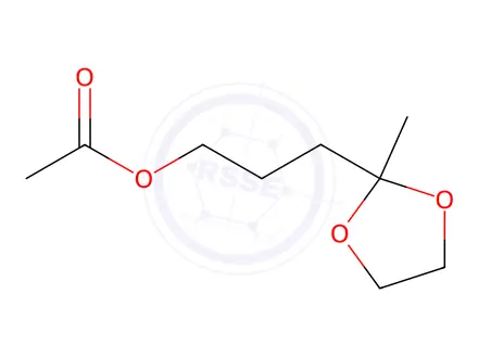 Chemical structure of Acetic acid 3-(2-methyl-1,3-dioxolan-2-yl)propyl ester