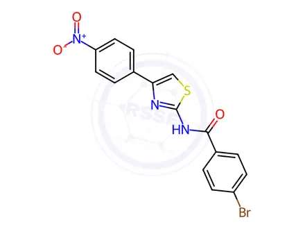 Chemical structure of BenzaMide, 4-broMo-N-(4-(4-nitrophenyl)thiazol-2-yl)-