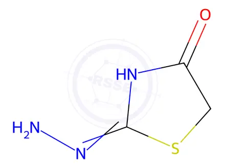 Chemical structure of 2-Thiazolin-4-one, 2-hydrazino-