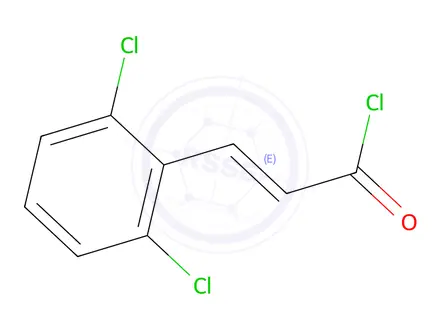 Chemical structure of (2E)-3-(2,6-Dichlorophenyl)acryloyl Chloride