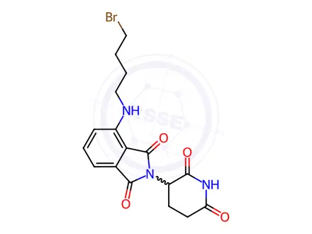 Chemical structure of Pomalidomide-C4-Br