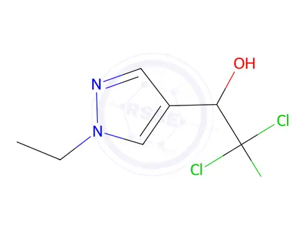 Chemical structure of 2,2,2-Trichloro-1-(1-ethyl-1H-pyrazol-4-yl)ethanol