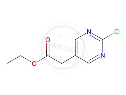 Chemical structure of ethyl 2-(2-chloropyrimidin-5-yl)acetate