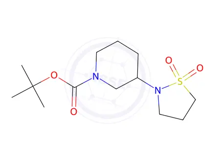 Chemical structure of Tert-butyl 3-(1,1-dioxidoisothiazolidin-2-yl)piperidine-1-carboxylate