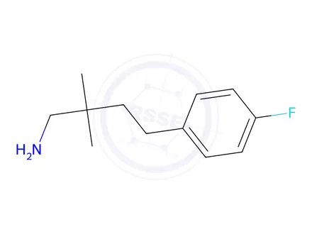 Chemical structure of 4-(4-Fluorophenyl)-2,2-dimethylbutan-1-amine