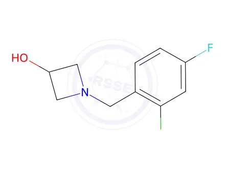 Chemical structure of 1-[(2-chloro-4-fluorophenyl)methyl]azetidin-3-ol