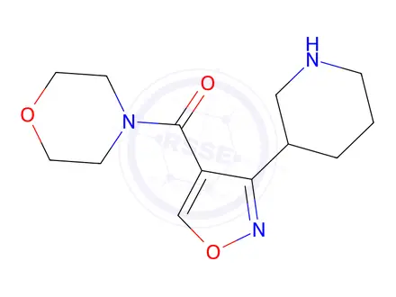 Chemical structure of Morpholino(3-(piperidin-3-yl)isoxazol-4-yl)methanone