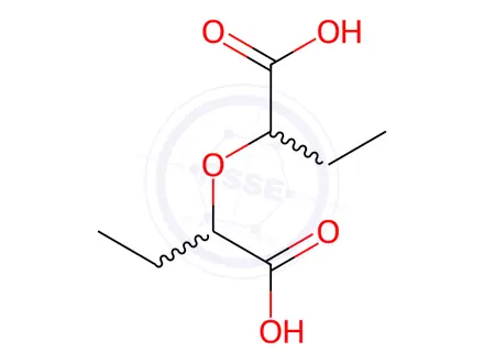Chemical structure of 2-(1-Carboxypropoxy)butanoic acid