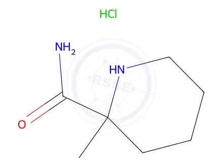 Chemical structure of 2-methylpiperidine-2-carboxamide hydrochloride