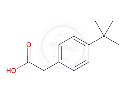 Chemical structure of 4-tert-Butylphenylacetic acid
