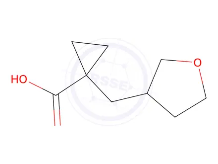 Chemical structure of 1-((Tetrahydrofuran-3-yl)methyl)cyclopropane-1-carboxylic acid