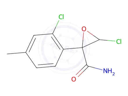 Chemical structure of 3-Chloro-2-(2-chloro-4-methylphenyl)oxirane-2-carboxamide