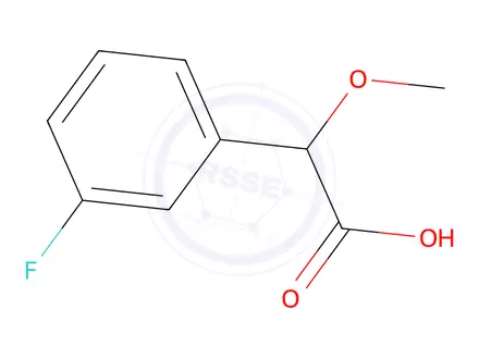 Chemical structure of 2-(3-Fluorophenyl)-2-methoxyacetic acid