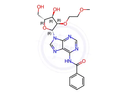 Chemical structure of N6-Benzoyl-2′-O-(2-methoxyethyl)adenosine