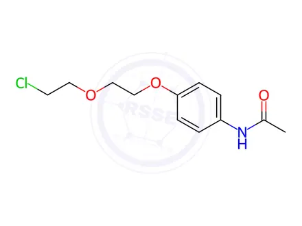 Chemical structure of N-(4-(2-(2-chloroethoxy)ethoxy)phenyl)acetamide