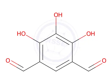 Chemical structure of 4,5,6-trihydroxybenzene-1,3-dicarbaldehyde