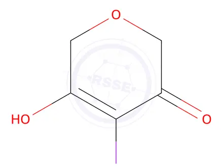 Chemical structure of 5-hydroxy-4-iodo-3,6-dihydro-2H-pyran-3-one