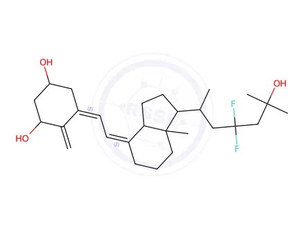 Chemical structure of 1-25-Dihydroxy-23,23-Difluorovitamin D3