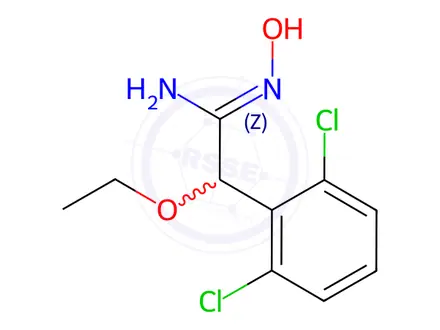 Chemical structure of 2-(2,6-Dichlorophenyl)-2-ethoxy-N1-hydroxyacetamidine