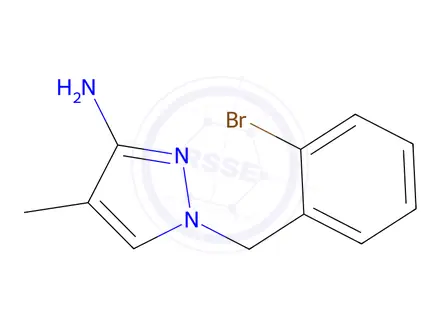 Chemical structure of 1-(2-Bromobenzyl)-4-methyl-1h-pyrazol-3-amine