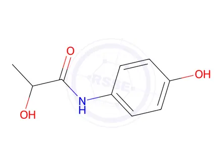 Chemical structure of 2-Hydroxy-N-(4-hydroxyphenyl)propanamide