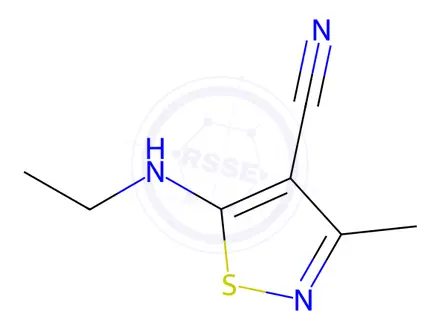 Chemical structure of 5-(Ethylamino)-3-methylisothiazole-4-carbonitrile