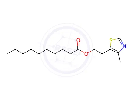 Chemical structure of 2-(4-Methyl-5-thiazolyl)ethyl Decanoate