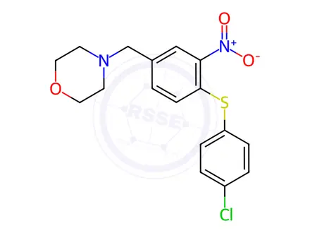 Chemical structure of 4-{4-[(4-chlorophenyl)sulfanyl]-3-nitrobenzyl}morpholine