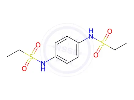 Chemical structure of N,N'-(1,4-phenylene)diethanesulfonamide