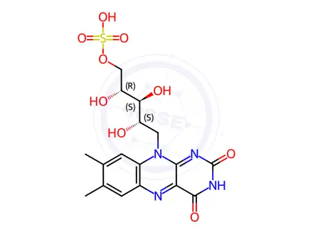 Chemical structure of riboflavin 5'-sulfate