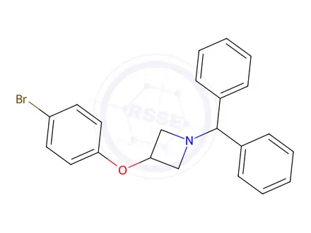 Chemical structure of 3-(4-Bromophenoxy)-1-(diphenylmethyl)-azetidine