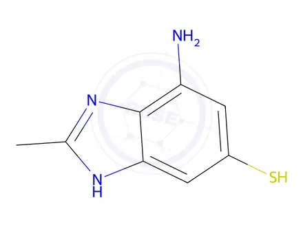 Chemical structure of 4-Amino-2-methyl-1H-benzo[d]imidazole-6-thiol