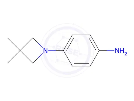 Chemical structure of 4-(3,3-Dimethylazetidin-1-yl)aniline