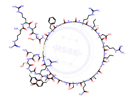 Chemical structure of Atrial Natriuretic Factor (3-28) (rat)