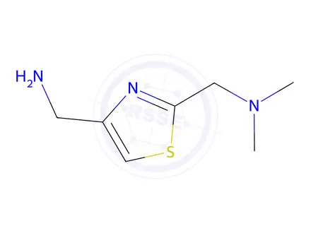 Chemical structure of N-{[4-(aminomethyl)-1,3-thiazol-2-yl]methyl}-N,N-dimethylamine,2HCL