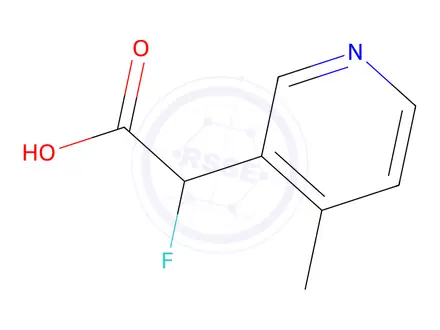 Chemical structure of 2-Fluoro-2-(4-methylpyridin-3-yl)acetic acid