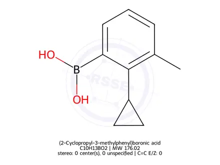 Chemical structure of (2-Cyclopropyl-3-methylphenyl)boronic acid