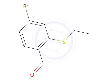 Chemical structure of 4-Bromo-2-(ethylsulfanyl)benzaldehyde