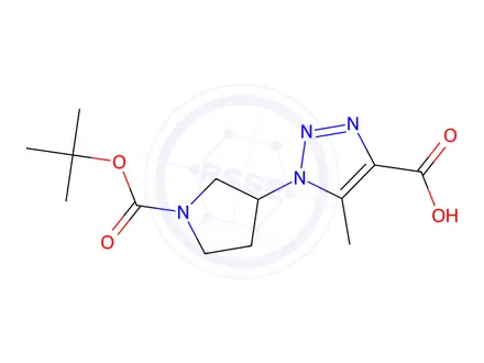 Chemical structure of 1-{1-[(tert-butoxy)carbonyl]pyrrolidin-3-yl}-5-methyl-1h-1,2,3-triazole-4-carboxylic acid